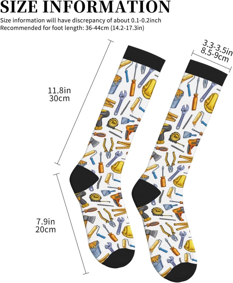 bassyil Compression Socks for Women & Men Circulation 15-20 mmHg Knee High Best Support for Nurses Travel Running Athletic - Image 4